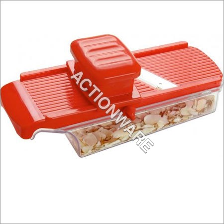New Sleek Slicer - Stainless Steel, Small to Large | Multicolour Design, PVC and ABS Material, Safe Holder Cap, Clear Storage Box
