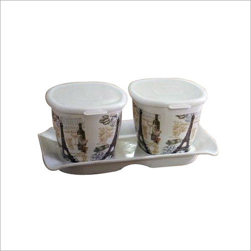 ट्रे के साथ जार सेट