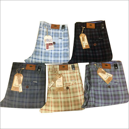 Men's Check Trousers - Cotton Fabric, Regular Fit, 4 Pockets, Elegant Checked Pattern | Anti-Wrinkle, Washable, No-Fade, Waterproof