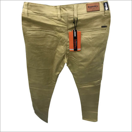 Men's Casual Trouser - Cotton, Regular Fit, Yellow | Anti-Wrinkle, Water Resistant, Fade-Resistant, Four Pockets, Suitable for All Seasons
