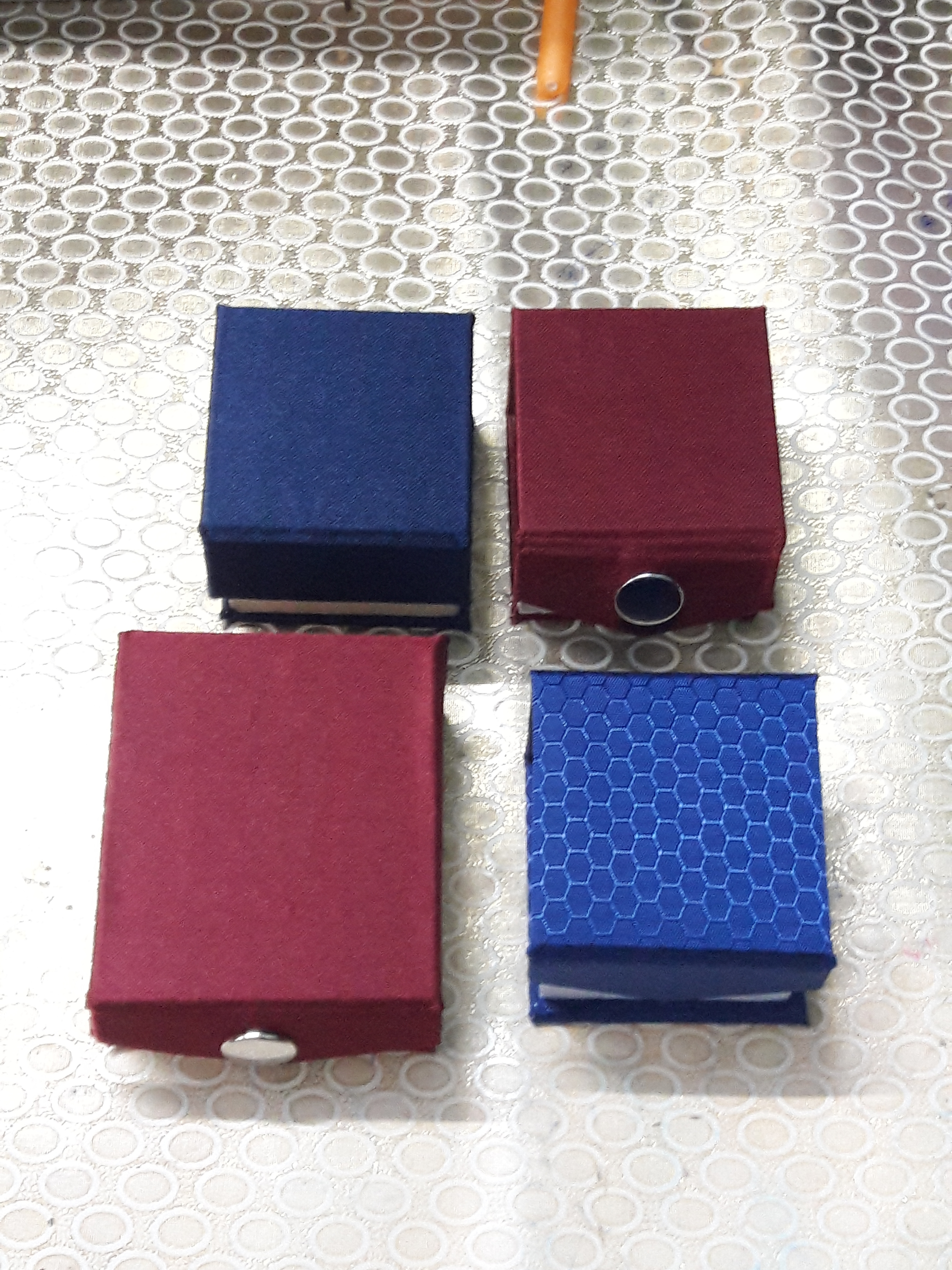 Ring Box - Paper Folder Shape, Size 2x2 Inches, Outside Satin In Imp Velvet, Magnet Closure | Ideal For Gift And Jewelry Presentation