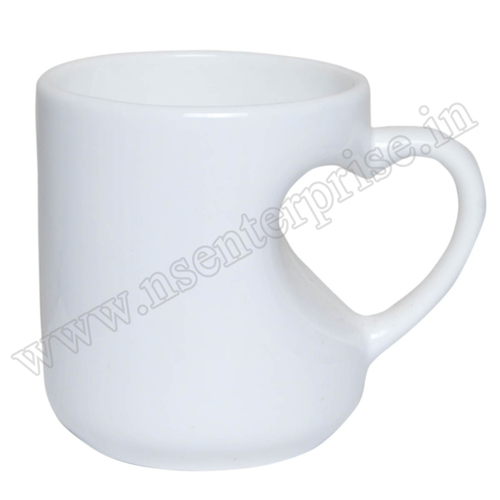 Heart Shape White Mug - 11oz Ceramic , High Quality Sublimation Coating for Monogram & Logo Imprinting, Ideal for Promotional Gifts