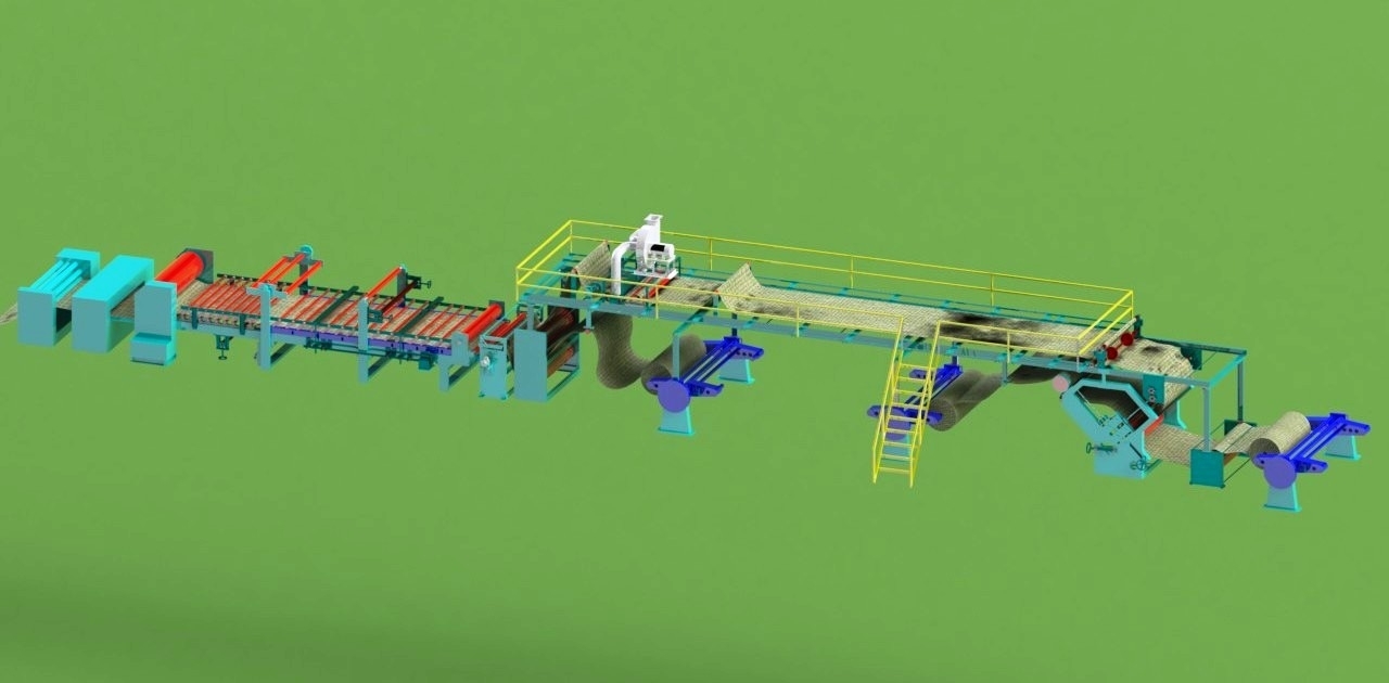 Automatic Corrugated Board Making Plant - Pre-heater & Pre-conditioner Overhead Bridge, Integrated Gluing Unit, Double Backer Thin Blade Slitter, Roller Stacker