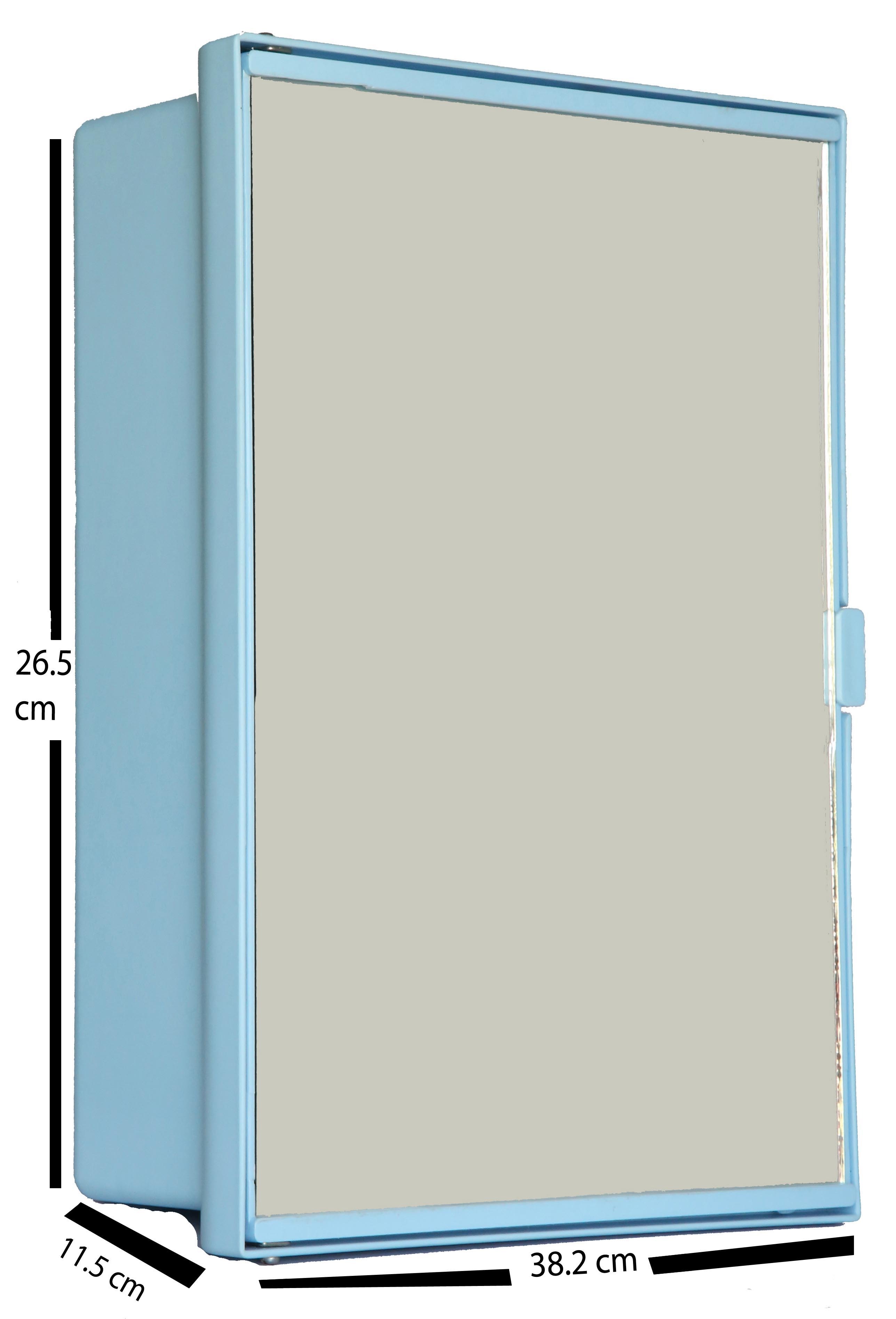 Winner Bathroom Cabinet - Pet Material, Rectangular Shape | Includes T-shaped Shelf, Brush Holders, Comb Bracket, Large Mirror With Short Border Frame