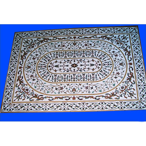 मल्टी कलर मार्बल फ्लोर रंगोली