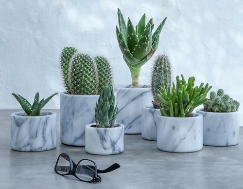 White Marble Pots