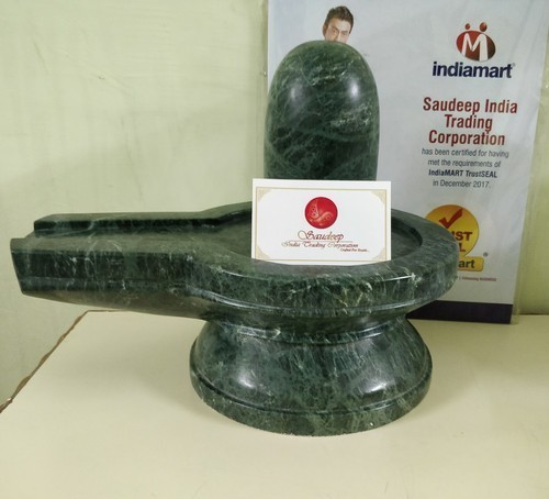 Grey Green Marble Shivling
