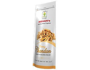 Chandan Incense Sticks - Natural Ingredients, 8 Inch Length, 20 Sticks, 30 G Pouch Pack | Non-allergenic, Pleasant Fragrance, Optimum Shelf Life, Eco-friendly