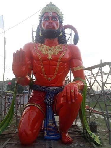 Multi Color Fiber Hanuman Statue