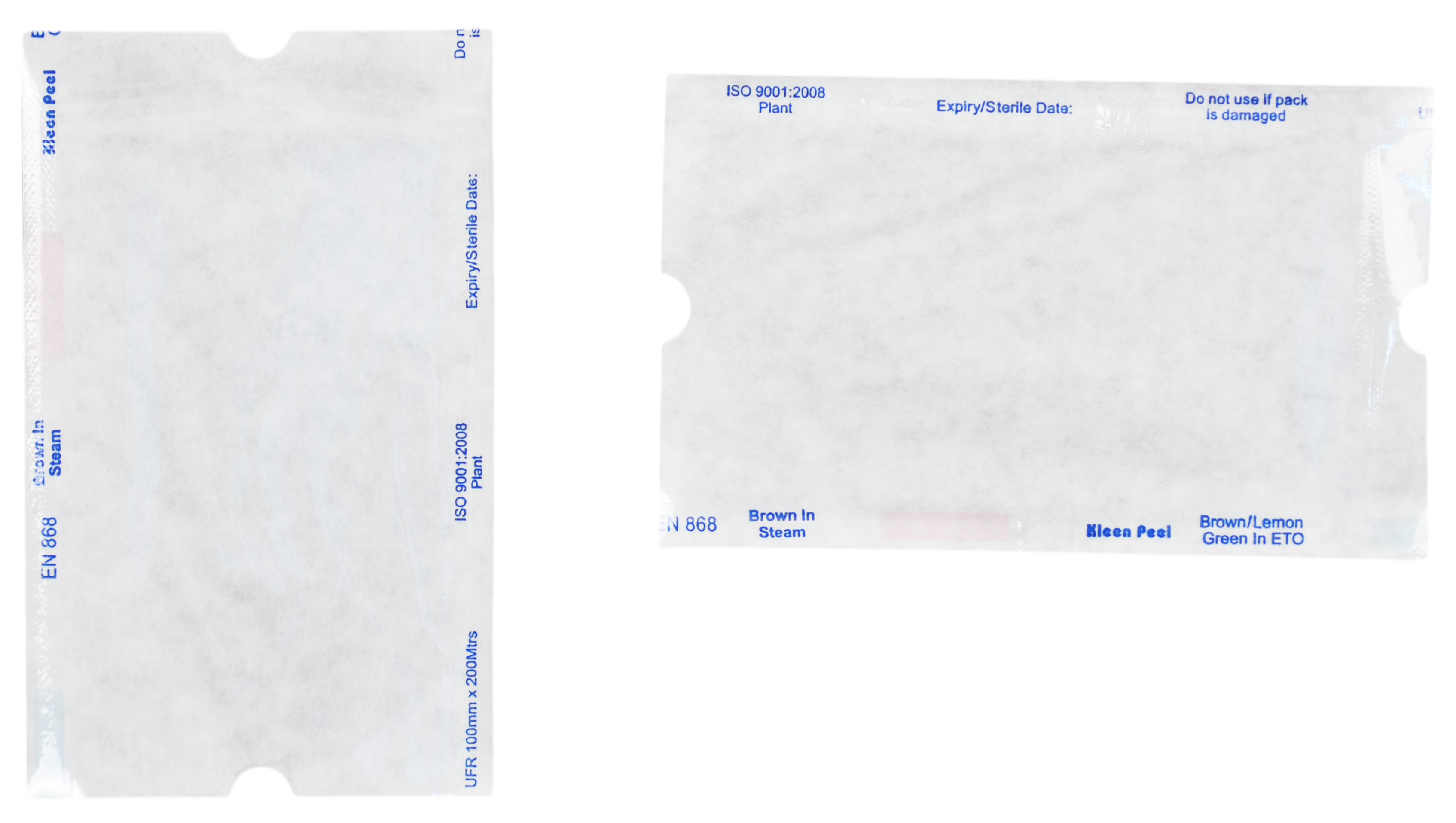 Medical Grade Flat Pouches - Color: Natural