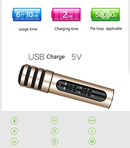 Microphones - Metal Body, Dual Port Connectivity | Built-in Sound Card, High-grade Core, Compatible With Apple/android, Loud K Songs