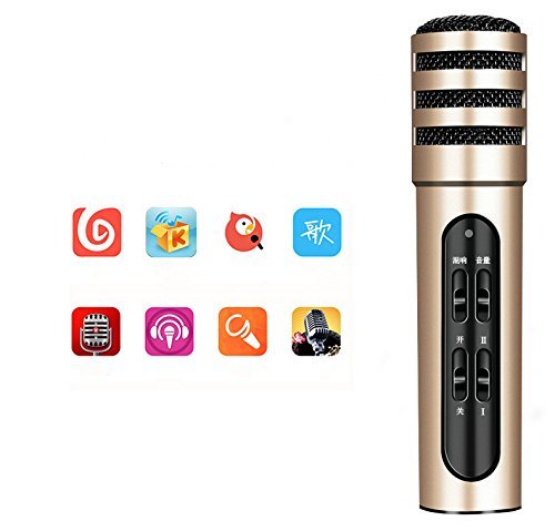 Microphones - Metal Body, Dual Port Connectivity | Built-in Sound Card, High-grade Core, Compatible With Apple/android, Loud K Songs