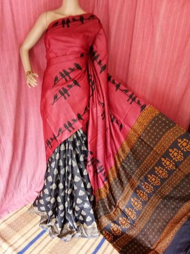 Exclusive Silk Block Print Saree