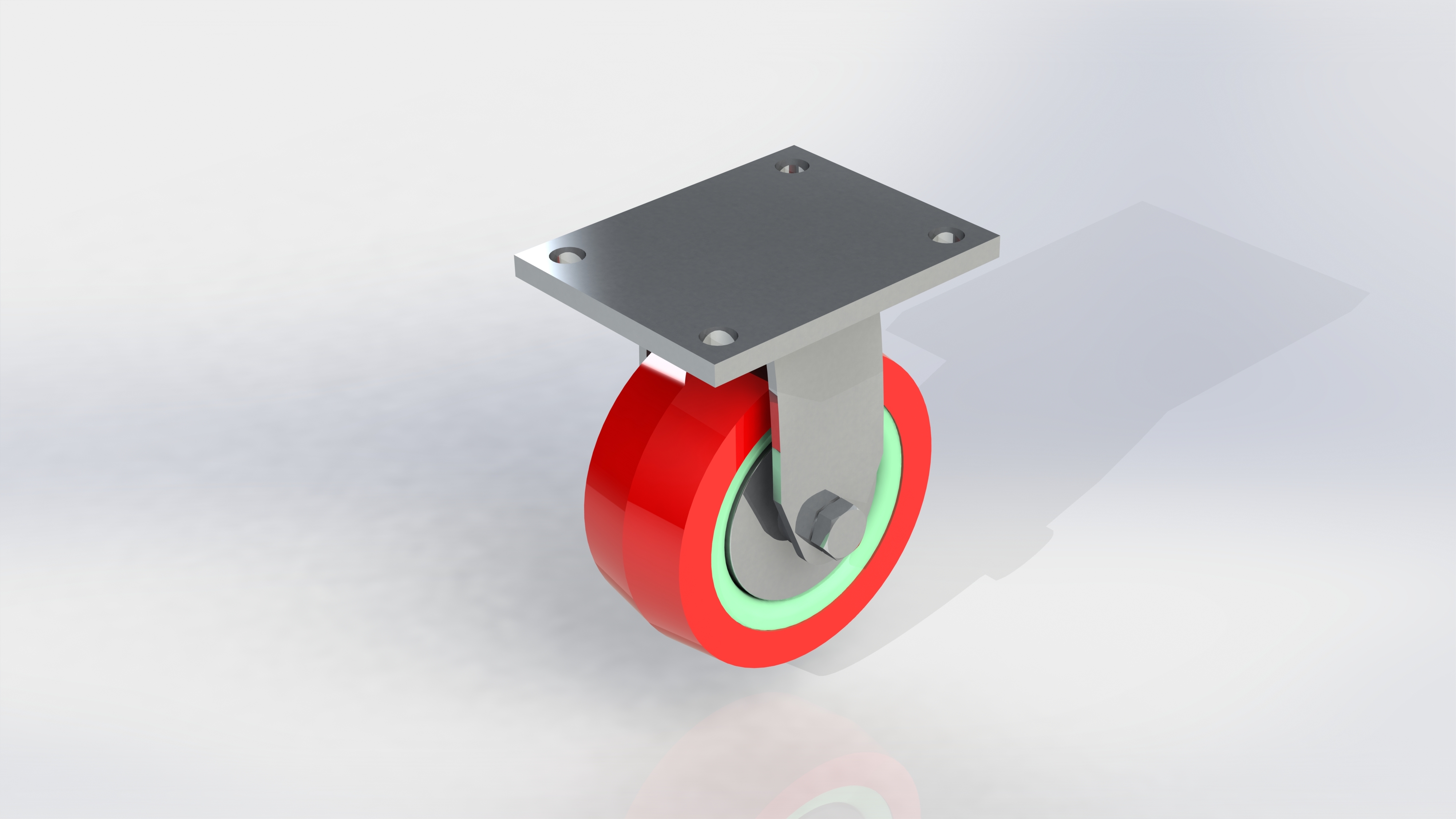 Medium Duty Polyurethane Plate Type Wheel - Steel Material, Custom Size & Hole Specifications, Load Capacity Up To 20000 Kg, Polished Finish & Stainless Steel Brake