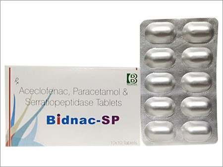 एसिक्लोफेनाक पेरासिटामोल सेराटियोपेप्टिडेज़ टैबलेट सामान्य दवाएं