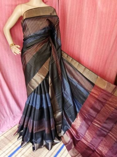 Exclusive Tassar And Zari Border Tassar Saree