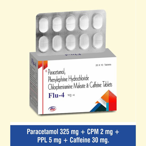 Paracetamol + Phenylephrine + C.p.m + Bromhexine + Menthol