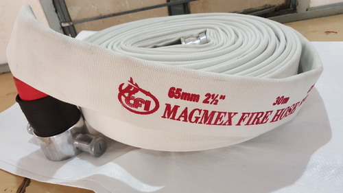 Fire Hose - Synthetic Fabric, 65Mm Diameter, 30M Length, White | Durable, Flexible, High Pressure, Easy Storage, Reliable Performance