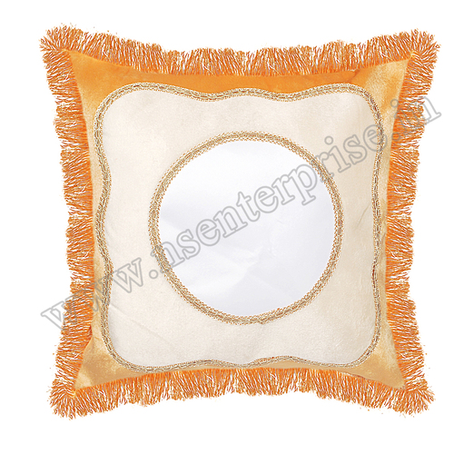 SUBLIMATION PILLOW - Satin Cover, Square Shape, Orange Color | Crafted for Sublimation Paper & Ink Compatibility, Elegant Design