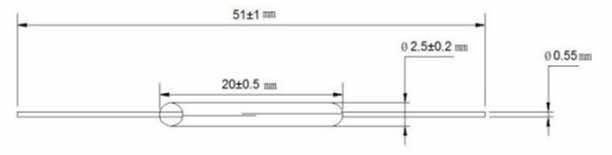 Green Glass Reed Switch