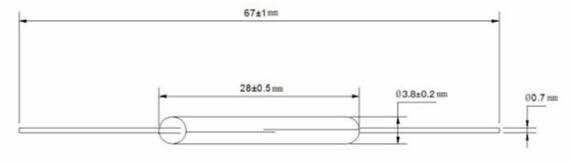 Green Glass Reed Switch