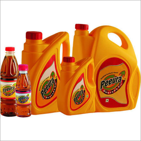 Peeura Mustard Oil - 99% Pure Hydrogenated Liquid, 1L & 5L Packaging Options, Nutrient-Rich with Strong Aroma