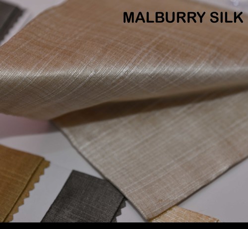 Malbari Silk Fabrics - Cream Silk, Plain Style | Lightweight, Quick Dry, Washable for Garment Use
