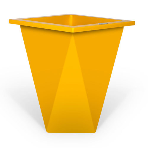 Garden Planter - FRP Material, 12x12x18 Inches , Mustard Color, Easy Mobility, Moisture Control, Healthy Root Growth
