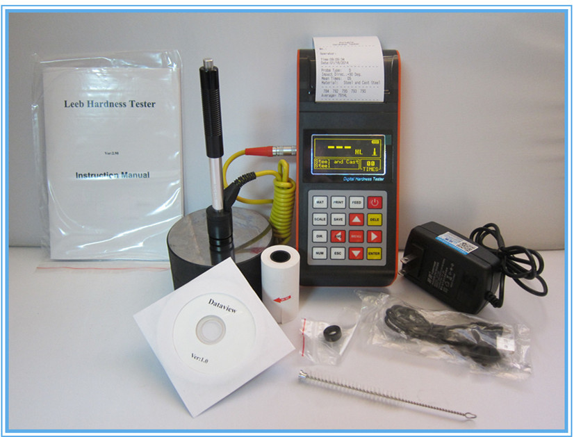 Portable Hardness Gauge - Steel, 210x85x45mm, 0.6kg | Built-in Printer, 360-degree Testing, User Calibration