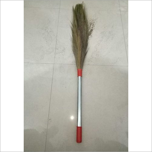 Steel Phool Jharu - Tiger Grass with Steel Handle | Lightweight, Easy to Use, Attractive Finish, Strong and Long Lasting Handle