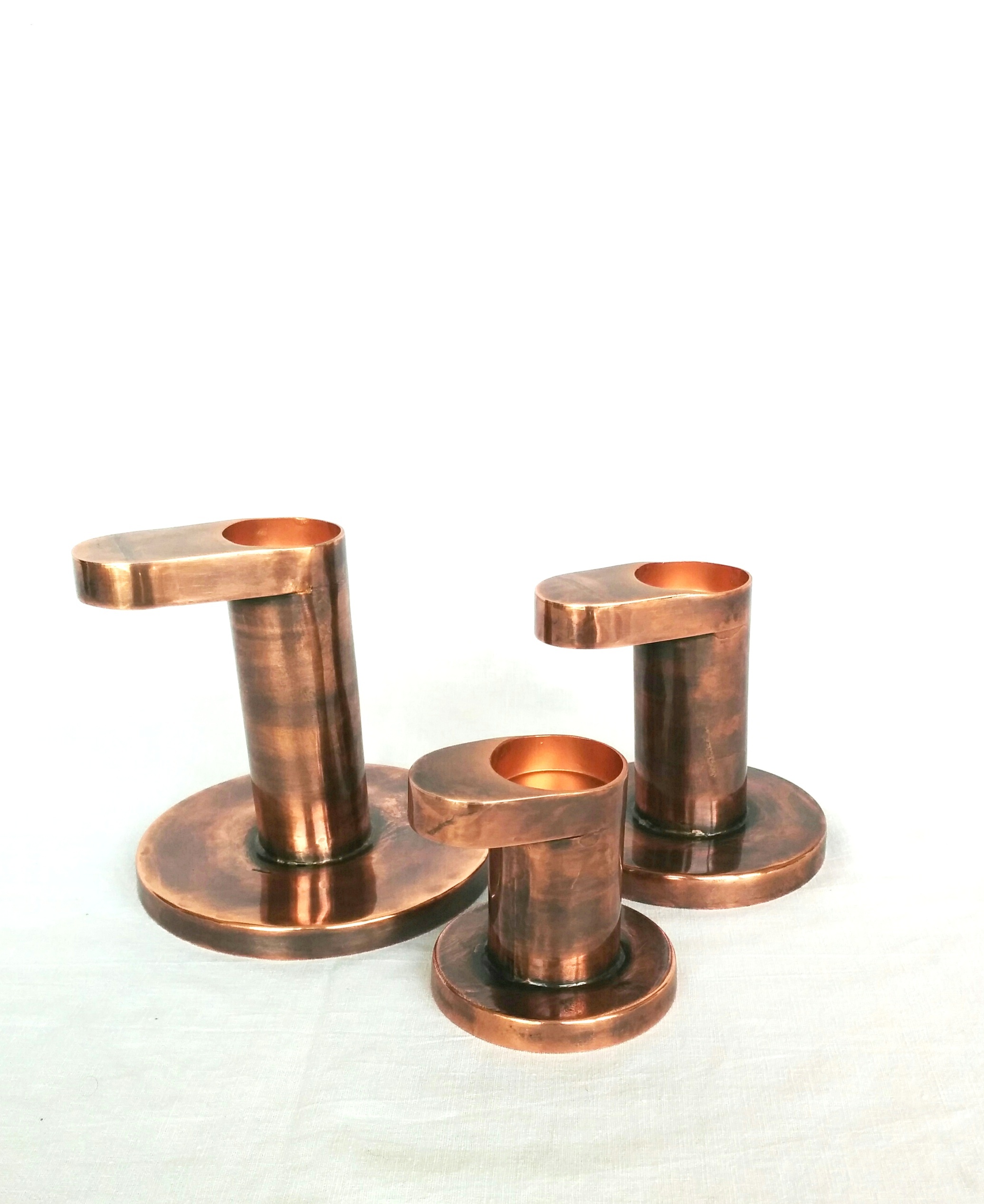 Copper Cylindrical Vase