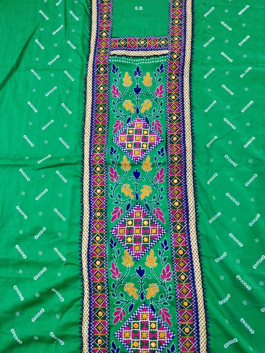 Kuchi Print Hand Work Dress Material