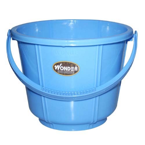 Plastic Bucket - 5 Litres Capacity | Durable Multi-color Rigid Plastic, Unique Round Shape