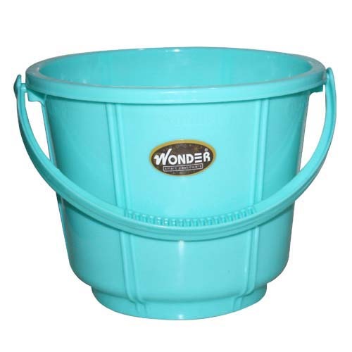 Plastic Bucket - 5 Litres Capacity | Durable Multi-color Rigid Plastic, Unique Round Shape