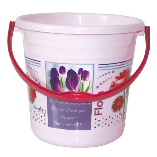 Multi Color Plastic Printed Bucket Super 18