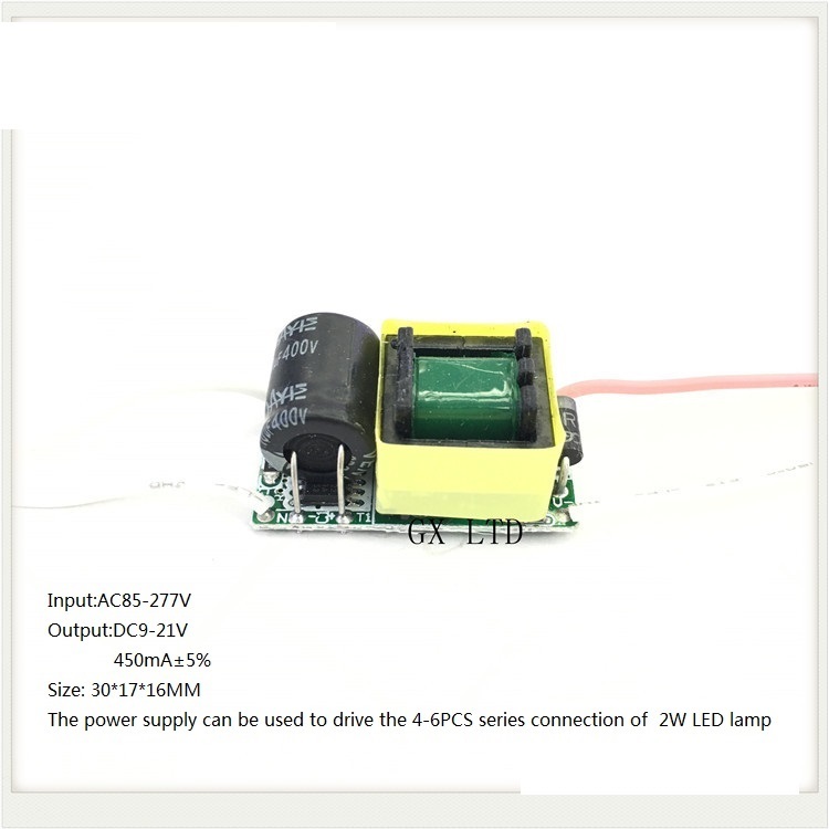 Built-in Led Driver Power Supply 3-6x2w Input Ac85-277v Output Dc12-20v/450maa 5%