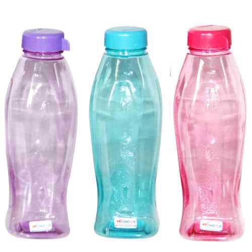 मल्टीकलर पेट फ्रिज बोतल 1 लीटर 6 पीस सेट