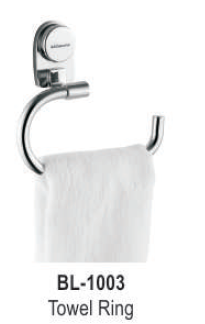 Towel Ring - Stainless Steel, Rectangular Shape | LDPE & PVC Plastic Components for Enhanced Durability in Bathroom Connections