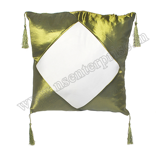 SUBLIMATION PILLOW - Satin Cover, Square Shape, Dark Green | Ideal for Custom Printing with Sublimation Paper & Ink, Stylish Home Decor