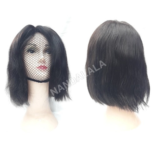 Short Straight Wig - Human Hair, 10 Inch Length, Brown Color | Soft Touch, Natural Look, Women's Wig