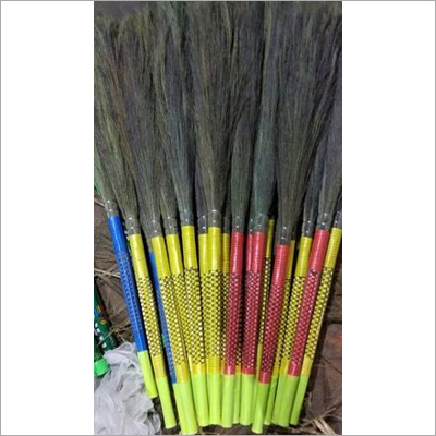 Plastic Phool Jharu - Grass Material, Light Weight & Sleek Design , Ideal for Residential & Commercial Sweeping Applications