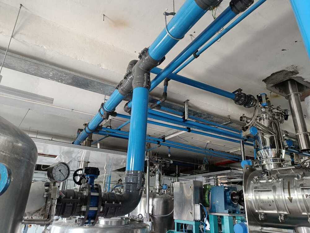 Compressed Air Aluminum Pipe Fitting - Color: Blue