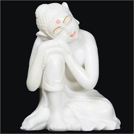 सफेद संगमरमर भगवान बुद्ध की मूर्तियाँ
