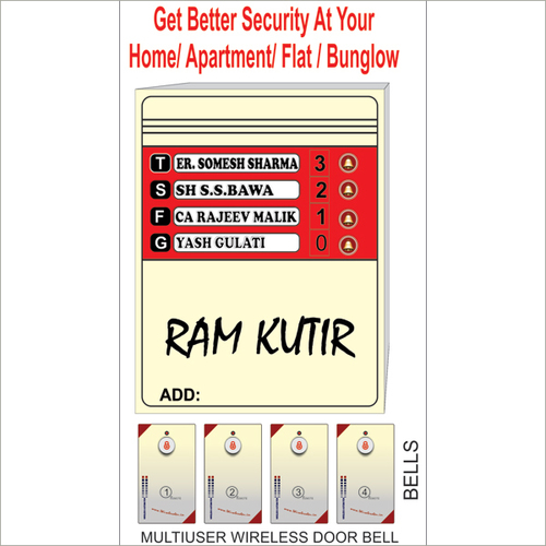मल्टीयूज़र डोर बेल सिस्टम अपार्टमेंट्स