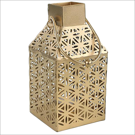 T-light Holders - Metal, Black Color | Indian Carved Flower Theme Design