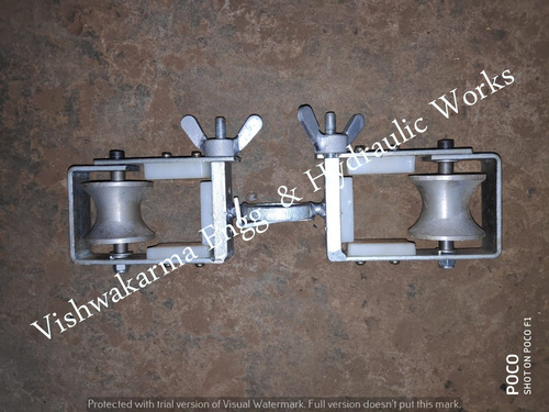 OPGW Hanging Pulley - Alloy Steel Frame, Nylon Rollers, Silver Color, 15 Kg | Corrosion Resistant, Durable, Easy Installation, Mechanical Advantage, Sturdy Structure