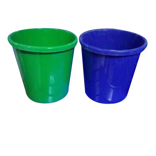 Plastic Garbage Bin - Plastic Material, Open Top Structure, Available in Purple, Red, Blue, Green Colors, Ideal for Homes and Offices