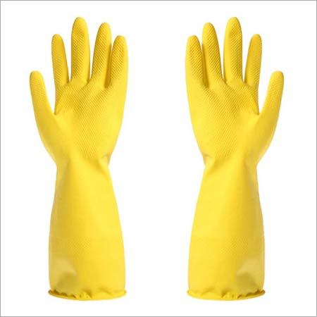 Rubber Hand Gloves Gold Length: 6-15 Inch (In)