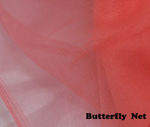 Net Fabric - Silk, Plain Texture, Orange Color | Washable, Quick Dry, Ideal for Garments Use