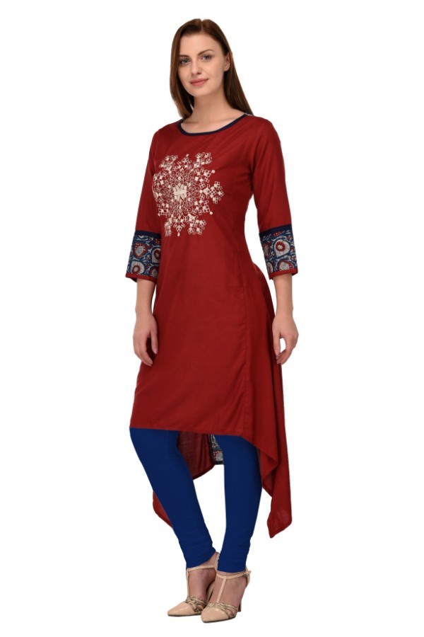 Designer Reyon Kurti Length: 40 To 49 Up Inch (In)